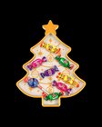 Bandeja árvore de Natal com doces acomodados na superfície