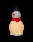 Corpo do boneco de neve vazado com flocos de neve iluminados